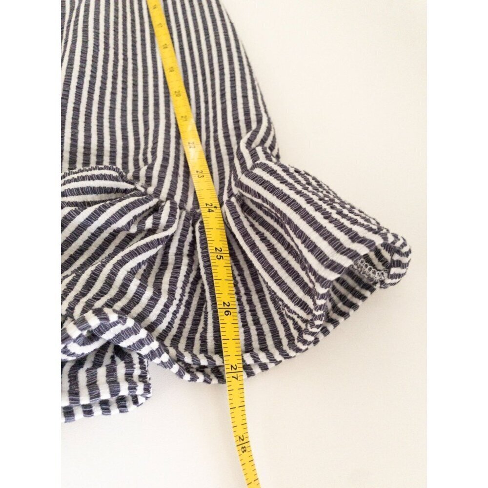 Koch Stella Mini Dress Ruffle Hem Striped Tie Straps M 8-10 - Picture 16 of 16